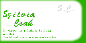 szilvia csak business card